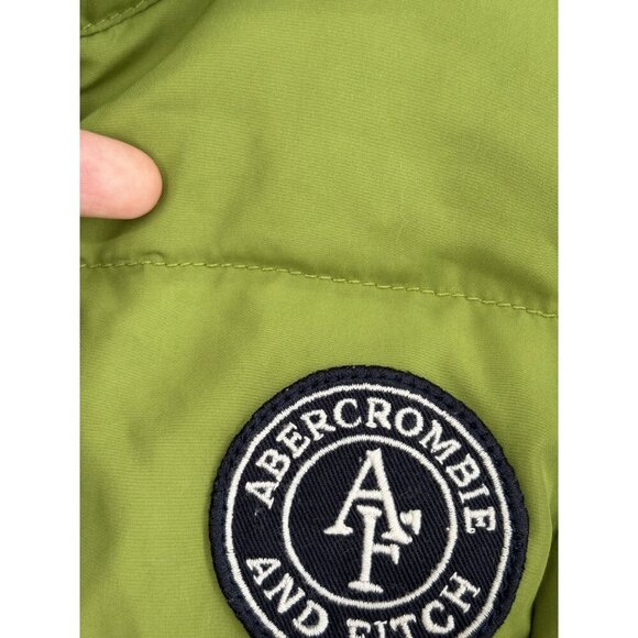 Abercrombie & Fitch Women's Puffer Vest Size S Green Down/Feather Blend Y2k - Picture 8 of 12
